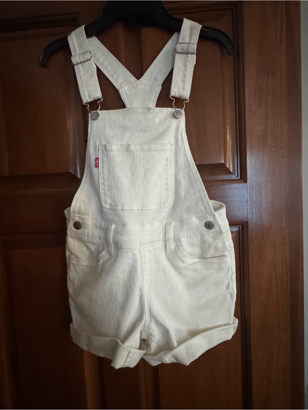 Levi's Off-White Denim Short Overalls